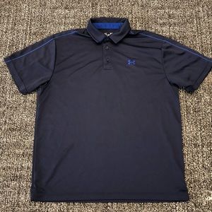 Under Armour mens blue polo shirt size XL